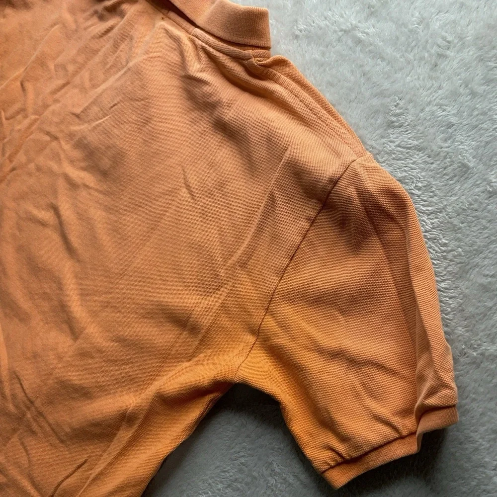 Polo Ralph Lauren Boys XL Orange Polo Shirt Green Pony Sunfaded Casual Preppy